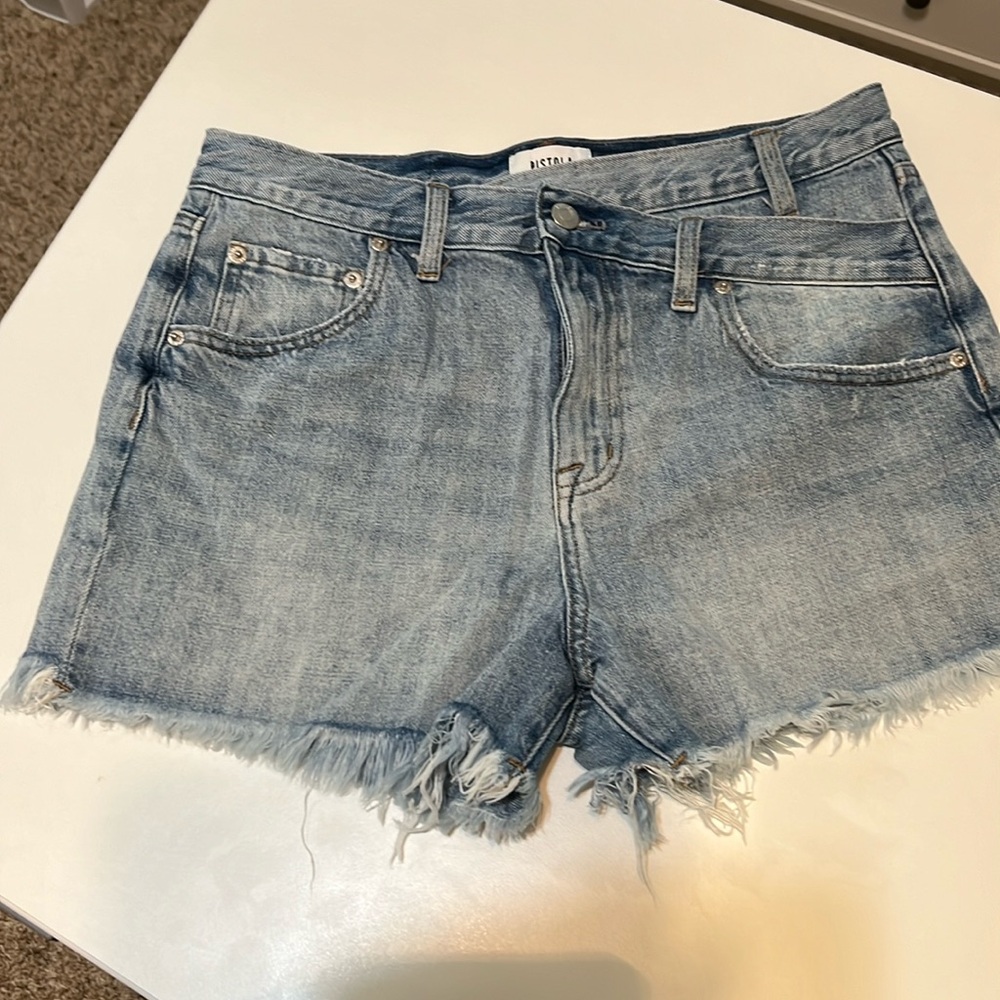 Pistola Bobbie Crossover denim shorts - worn once